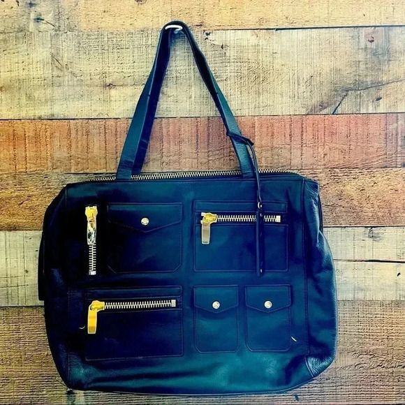 NWOT Via Spiga Leather Laptop/Work Bag - Picture 1 of 15